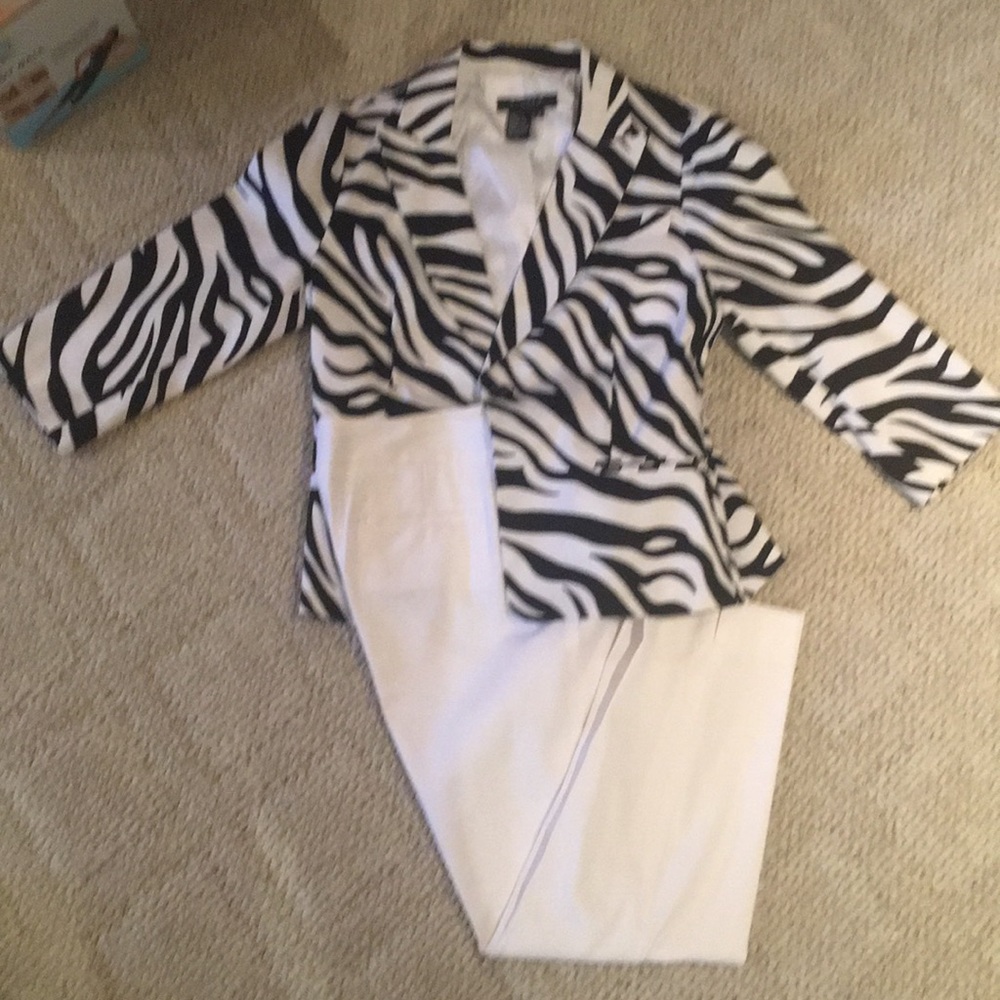 Sandro Jacket  Size M/Talbots White Pants Size 10
